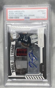 2022 Panini Absolute Football Josh Jacobs Tools Of The Trade Double Rare Auto - Picture 1 of 4