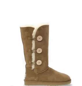UGG Bailey Knopf Triplet II Kastanienfell Stiefel Damen Größe US 5/UK 3 - Bild 1 von 4