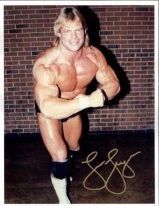 Imagen promocional autografiada de Lex Luger lucha libre NWA WCW WWF WWE - Imagen 1 de 3