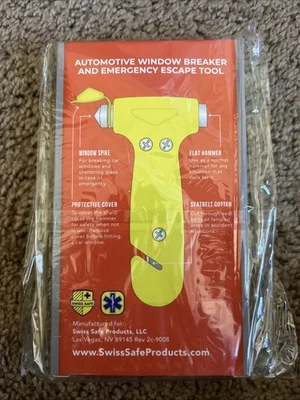 Martillo de seguridad para automóvil escape de emergencia rompedor de vidrio herramienta de seguridad paquete de 1 Foto 1 de 2