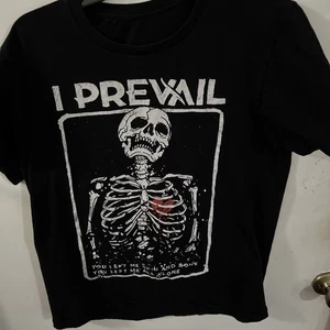 I Prevail Shirt Mens Medium Black Skeleton Heart Graphic Band Tee Rock Concert - Picture 1 of 4