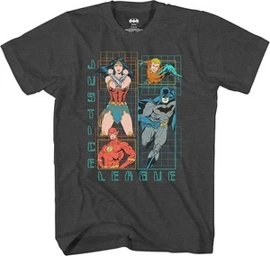 Boys Justice League T-Shirt with Batman, The Flash, Wonder Woman - Picture 1 of 9