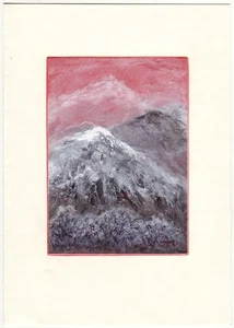 J. MEYER (Aesch): Gouache "Bergwinter" - Bild 1 von 1