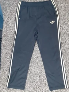 Mens 2XL Adidas Originals Firebird Track Pants Black/Gold Striped Embroidered - Picture 1 of 10