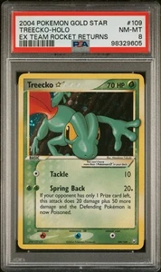 Pokemon Treecko Gold Star 109/109 PSA 8 casi nuevo-como nuevo EX Team Rocket Returns Holo Raro - Imagen 1 de 5