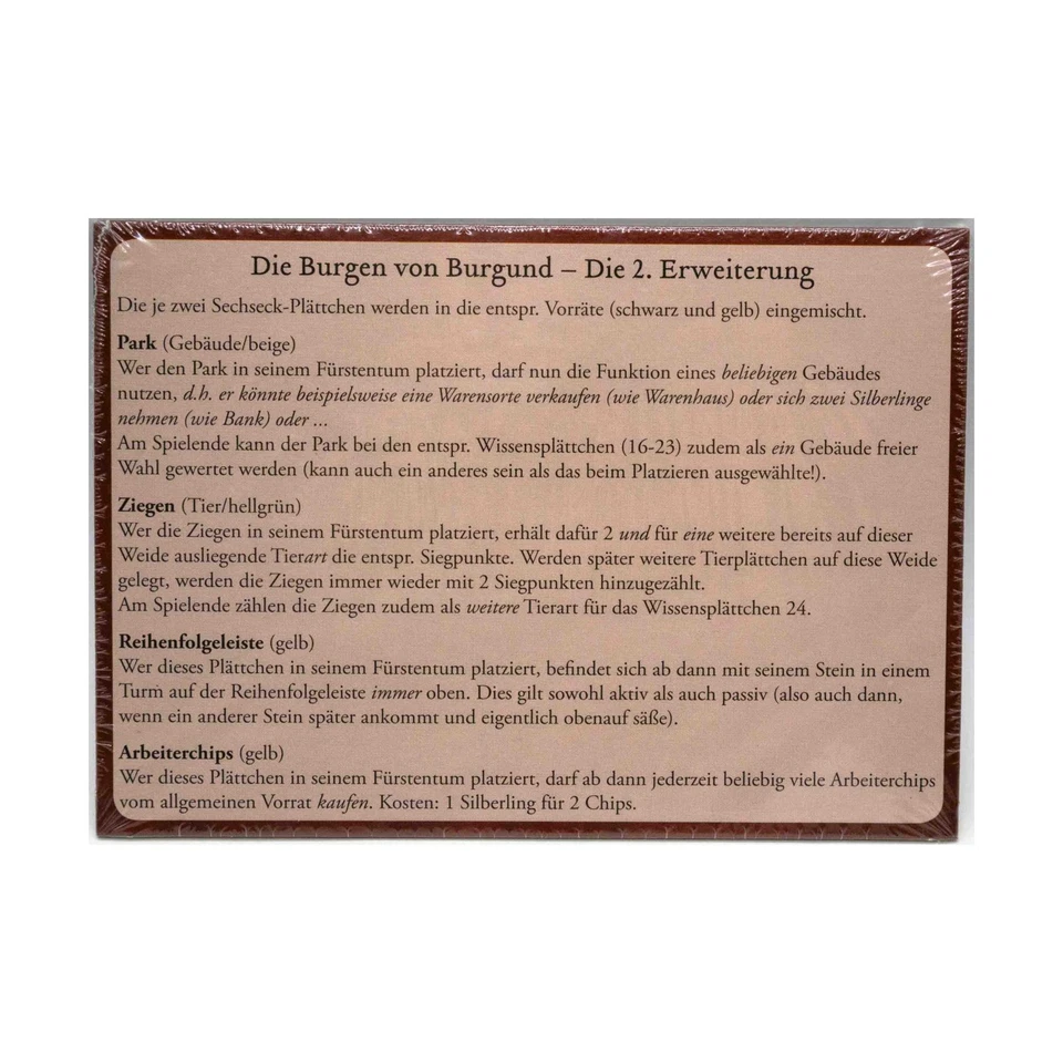 Board Games  Castles of Burgundy - 2nd Expansion (German Language  Bag SW (New) - Image 1 of 2