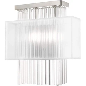 Lighting 2 Lt Brushed Nickel ADA Wall Sconce - Picture 1 of 9