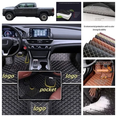 For GMC Canyon Extended Cab Sierra Crew Cab Car Floor Mats All Weather Luxury - Imagem 1 de 4