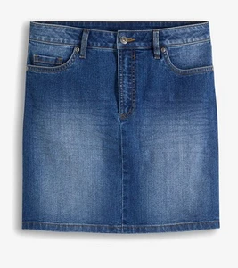 Denim-Minirock mit 5-Pockets Gr. 48 Blau Denim Damen-Skirt Jeansrock Neu* - Bild 1 von 1