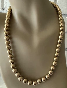 ESTATE VINTAGE GOLD TONE CLASSIC STRAND STRING BEAD MONET NECKLACE 20" SIGNED - Picture 1 of 11