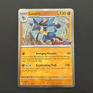 Pokemon Lucario 114/198 SELLADO Colección Premium Promo SV Violeta Escarlata Juego de cartas coleccionables - Imagen 1 de 6