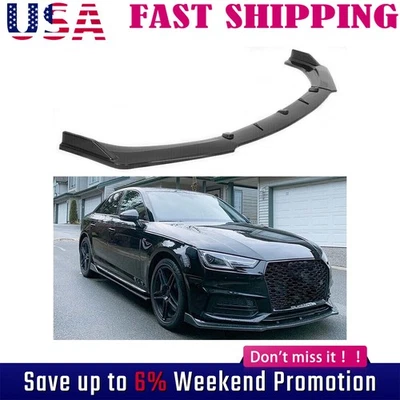 Alerón divisor de labios de parachoques delantero estilo fibra de carbono boby para Audi A3 A4 A5  Foto 1 de 4