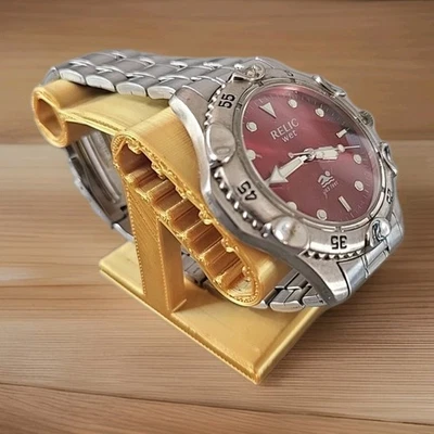 Reloj Reliquia Húmedo Para Hombre 40/46mm Tono Plateado Fecha Nueva Batería 8.25" Usado en Excelente Condición Funcionando mpc Foto 1 de 4