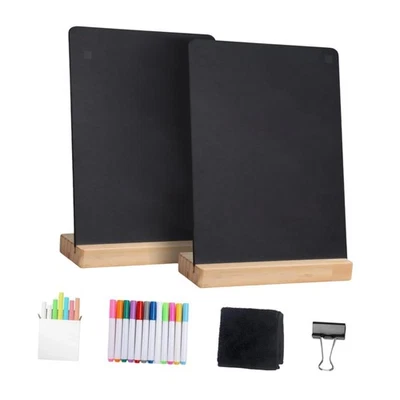 2Pcs Small Chalkboard Words Signs Message Board for Shop - Bild 1 von 4