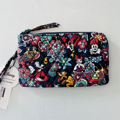 Vera Bradley Esencial Cremallera Muñequera Mickey & Friends Divertida Cartera Floral Exacta Foto 1 de 4