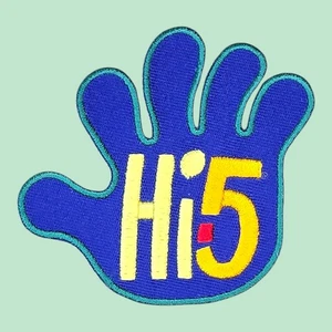 HI-5 TELEVISION LOGO HAND IN HAND TV SHOW APPLIQUE IRON ON PATCH 2.6 X 2.6" - Picture 1 of 4
