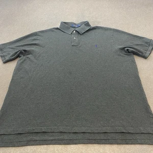 Polo Ralph Lauren Shirt Mens Size 3XL Tall 3XLT Charcoal Gray Purple Pony Logo - Picture 1 of 12