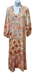 ZARA Voluminous Printed Midi Tunic Dress Moroccan Metallic Print Size S NEW - Picture 1 of 12