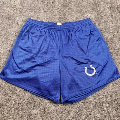 Vintage Indianapolis Colts Shorts Mens 2XL Blue Training Drawstring 90s - Image 1 of 4