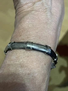 Sterling Silver Men's  or Women's Heavy Link Bracelet 8 Inches Unsigned - Picture 1 of 10