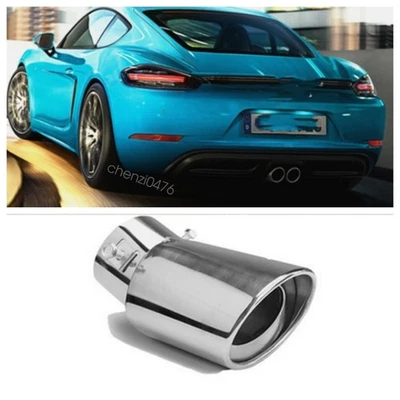 Exhaust Pipe Tip Rear Tail Throat Muffler Steel For Porsche Boxster Cayman 987 Foto 1 de 4