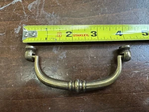 Qty 10 Hafele Antique Brass Cabinet Handle Pull 4-1/4" Long Germany 121.18.124 - Picture 1 of 2