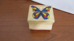 Gummistempel auf Holz ~ Schmetterling ~ 1,5" x 1,5" - Bild 1 von 2