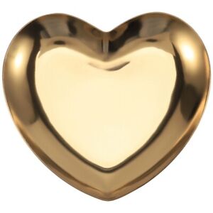 Heart Shaped Jewelry Serving Plate Metal Tray Storage Arrange Fruit Tray4830