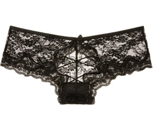 Victoria's Secret Black Panty lattice Cheeky S Nwt strappy very sexy cutout - Picture 1 of 5