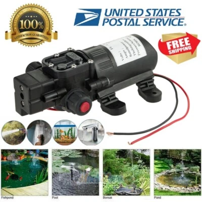 12V Water Pump 130PSI Self Priming Pump Diaphragm High Pressure Automatic Switch