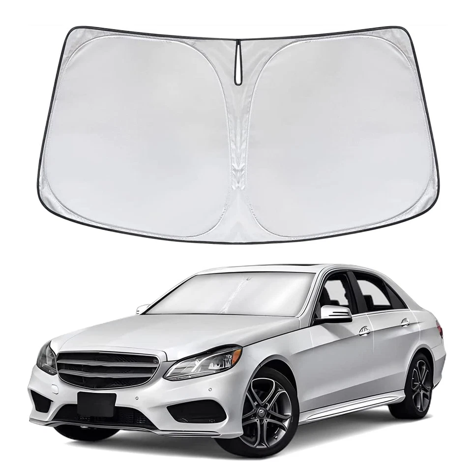 For Mercedes-Benz E200 E250 E300 E350 E400 Windshield Sun Shade Foldable Cover - Image 1 of 4
