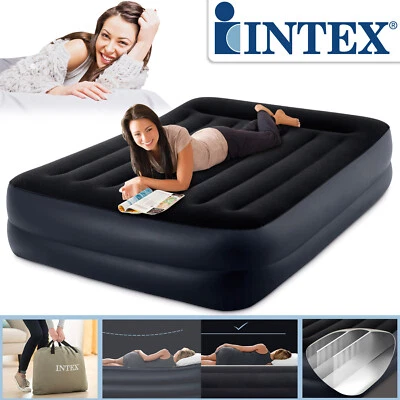 INTEX Luftbett mit Pumpe Gästebett Bett Matratze Luftmatratze selbstaufblasend - Bild 1 von 4
