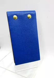 Flip Notepad Leather Cover 3x5" Refillable 142 Pages Graphic Image BLUE Snake - Picture 1 of 13