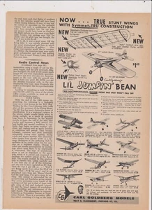 CARL GOLDBERG MODELS ANZEIGE - KOSTENLOSER VERSAND IN USA - Bild 1 von 1