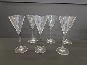 Set Of 6 Grey Goose Martini Vodka Glasses Etched Goose 7 1/2in - Picture 1 of 7