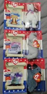 McDonalds Ty Beanie Babies 1996 American-Trio NUEVO EN CAJA - Imagen 1 de 5
