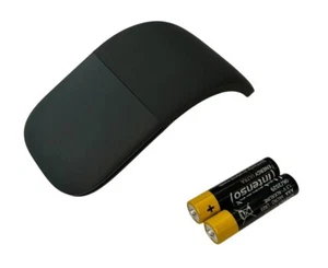 Microsoft Arc Mouse Schwarz 1971 + 2 Batterien - Bild 1 von 4