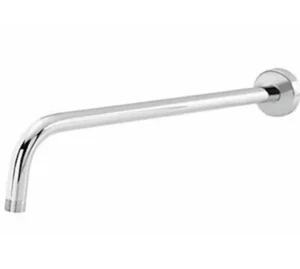 B&Q Stainless Steel Chrome Effect Wall Shower Arm Square Round 450 x 95mm - Picture 1 of 1
