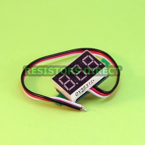Red 0-100V DC Mini Digital Voltage Voltmeter Panel 3 Wire LED Display R07 - Picture 1 of 1