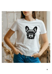 Französische Bulldogge Gesicht T-Shirt - süß Unisex Hundeliebhaber Geschenk - perfekt für Frenchie - Bild 1 von 5