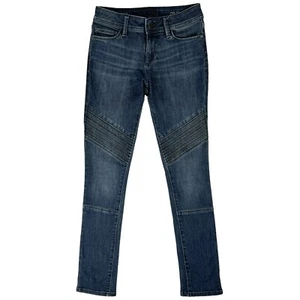 DL1961 Chloe Girls Skinny Moto Jeans Size 12 24 ActiveX 360 Stretch Tiger Dark - Picture 1 of 12