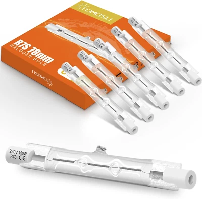 6 Pezzi Lampadina Alogena 78Mm 150W, Dimmerabili Lampadine Alogene R7S 2880LM Bi - Immagine 1 di 4