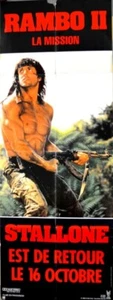 Sylvester Stallone RAMBO FIRST BLOOD PART II 1985 FRENCH POSTER 24x63 Advance A - Picture 1 of 1
