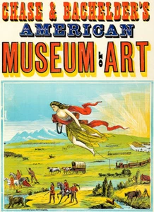 Chase & Bachelder's American Museum Of Art - 1880 Promotional Advertising Poster - Imagen 1 de 1
