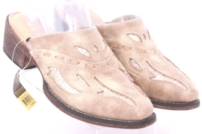 NEW Roper Bronze brown Leather Glitter Inlay Snip Toe Mule boots Shoes Women's 7 - Image 1 of 4