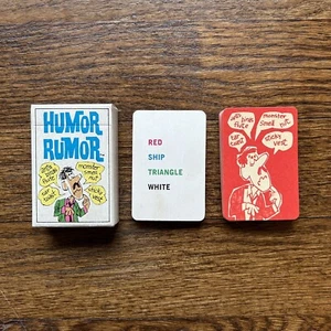 Vintage 1969 Humor Rumor Game Replacement Cards Whitman, Very Clean/Sharp - Picture 1 of 6