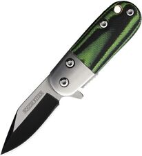 Rough Ryder RR2313 Tadpole Linerlock A/O 2" Folding Knife Green / Black Handle