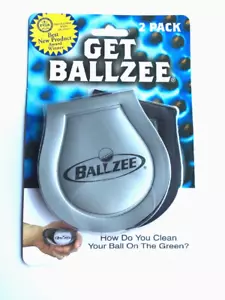 2 Pack NEW GOLF BALL CLEANER BALLZEE KEEP IN YOUR POCKET GOLF ACCESSORY - Picture 1 of 2