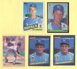 BRET SABERHAGEN 5-card lot Kansas City Royals with rookies - Picture 1 of 1