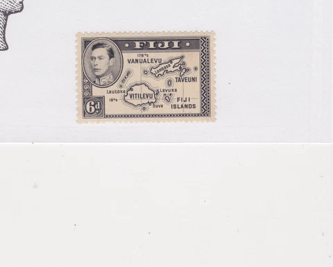 FIJI #125 mint never hinged MAP OF ISLANDS light gum toning Cover